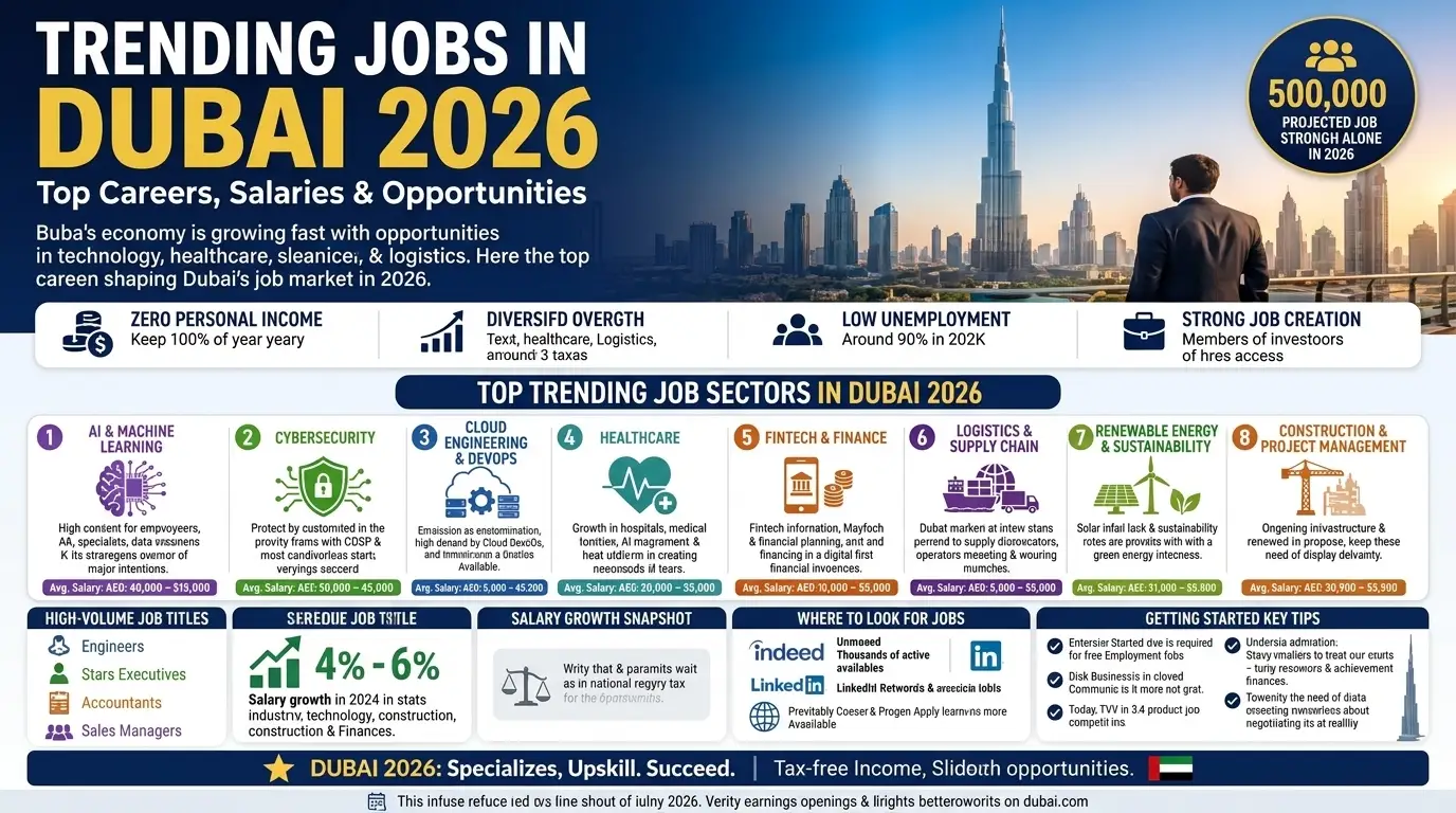 Trending Jobs in Dubai 2026: Top Careers, Salaries & Opportunities