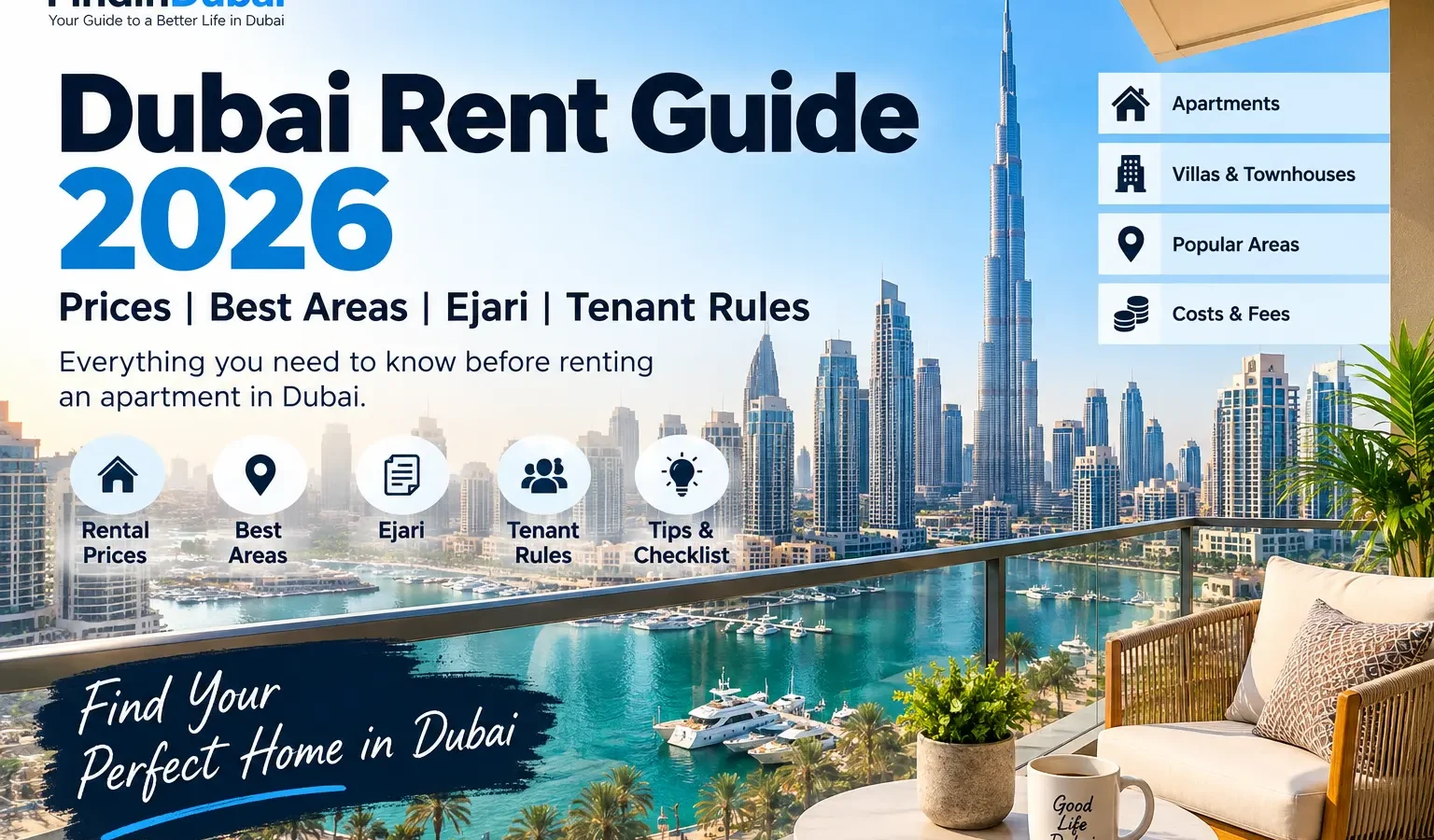Dubai Rent Guide 2026: Prices, Best Areas, Ejari and Tenant Rules
