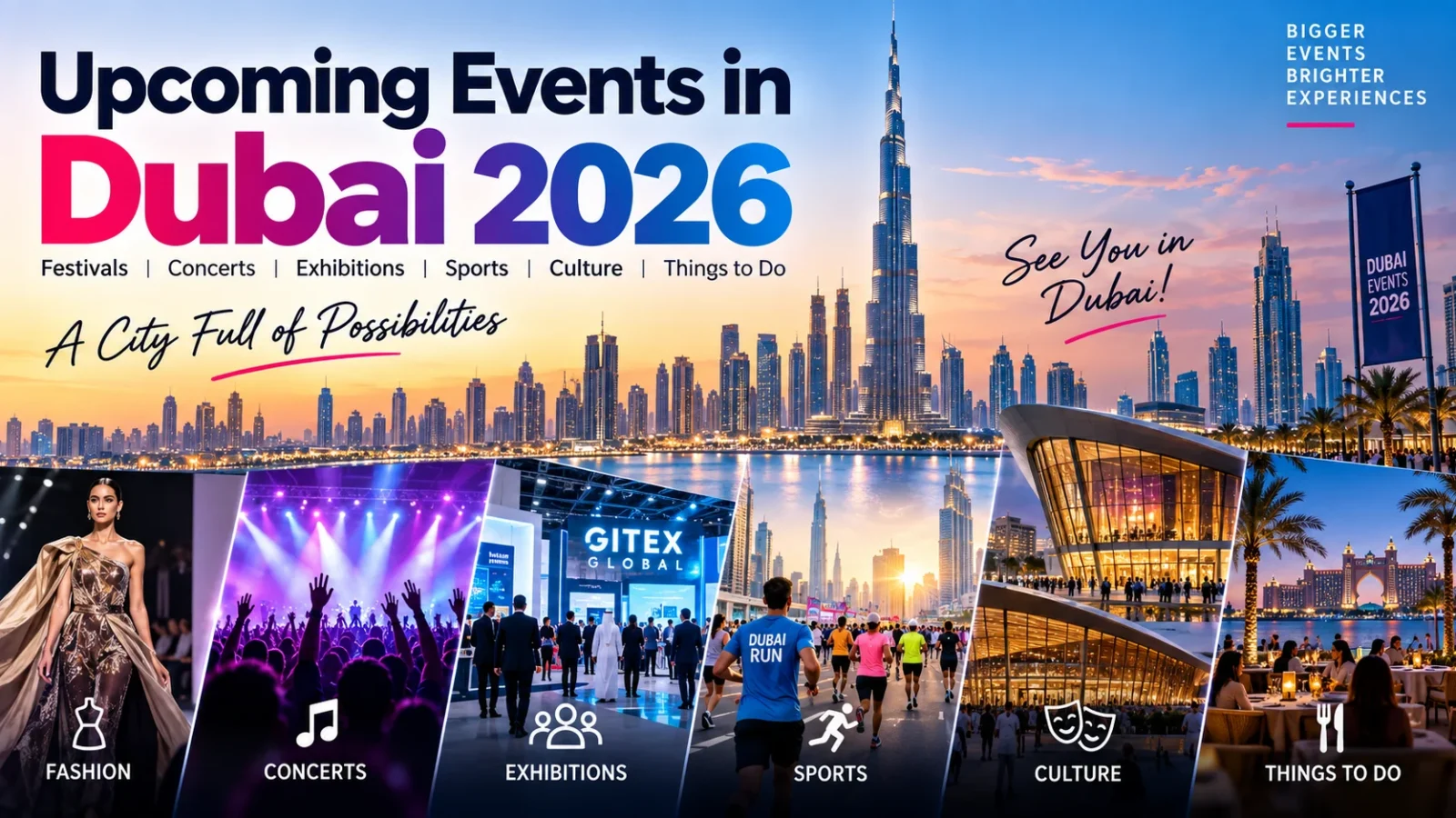 Upcoming Events in Dubai 2026: Festivals, Concerts, Exhibitions & Things to Do